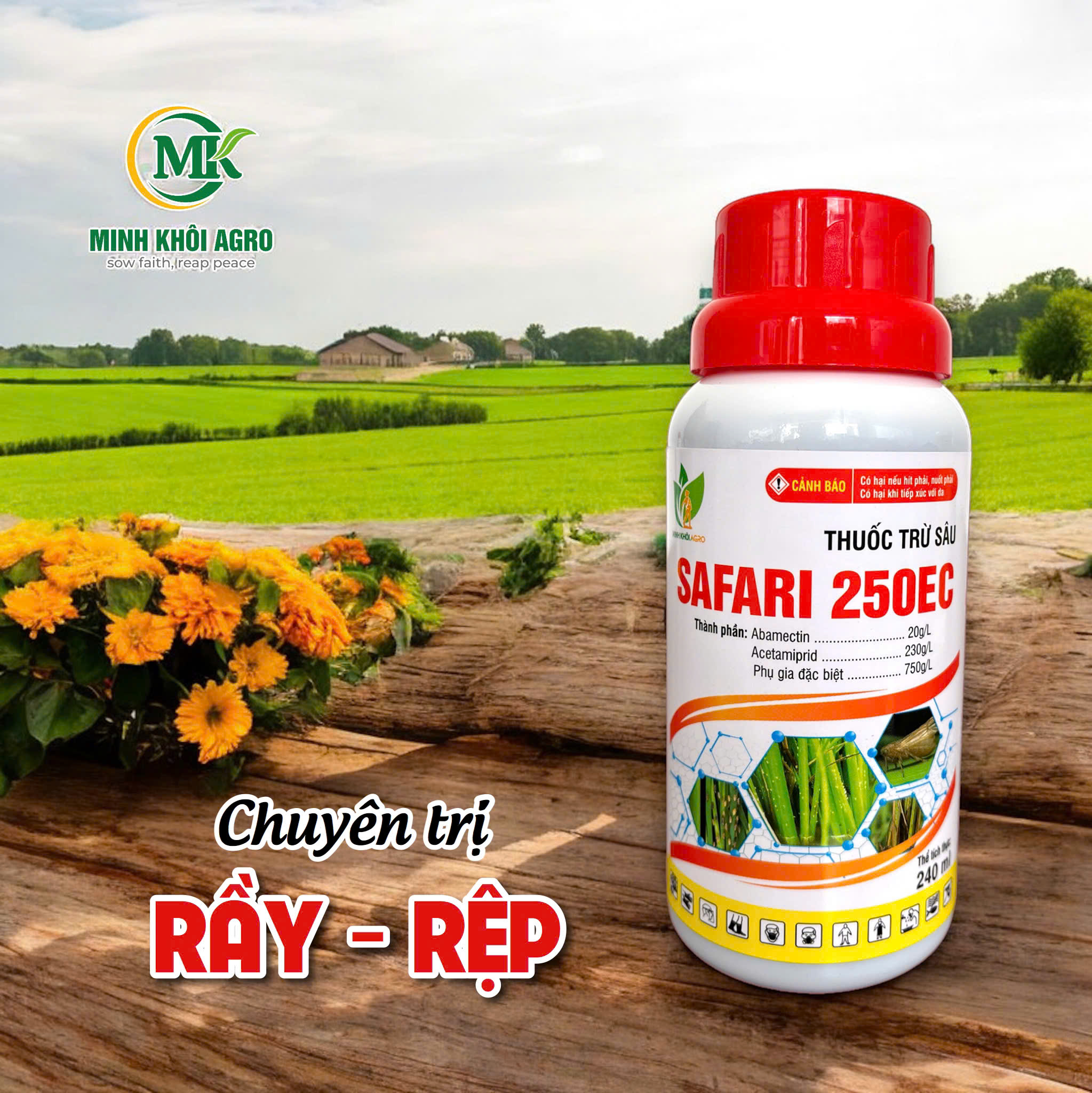 Thuốc đặc trị rầy SAFARI 250EC - Chai 240ml